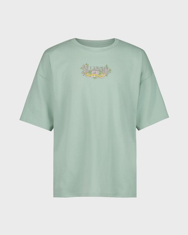 Billabong Girls Dreamy Oversized T-Shirt / Silt Green