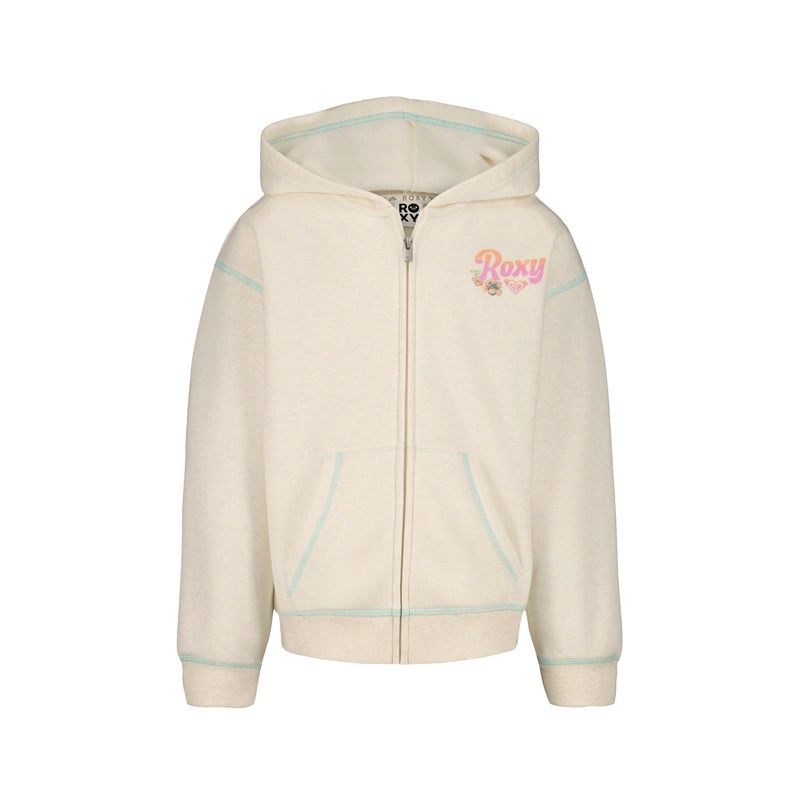 Roxy Girls Coastal Cruiser Zip Hoodie / Oatmeal Heather