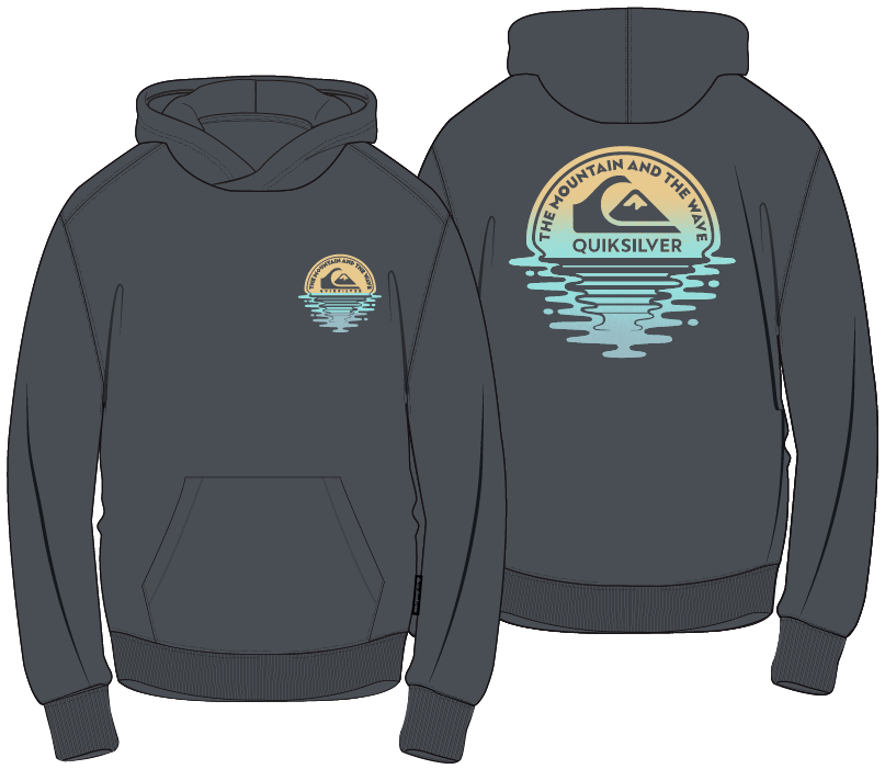 Quiksilver Boys Reflection Hoodie / Iron Gate