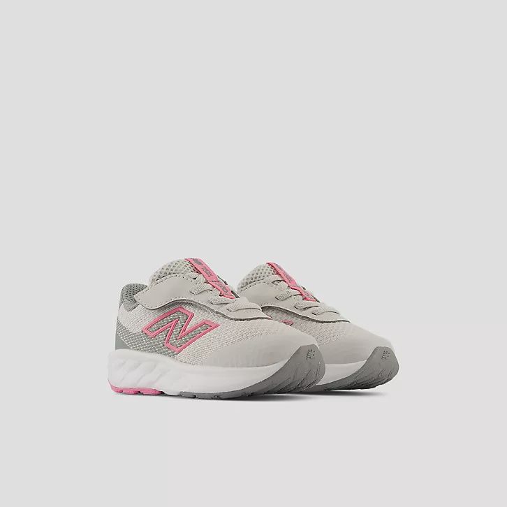 NB infant 520 Airplane Shoe/GRY PNK