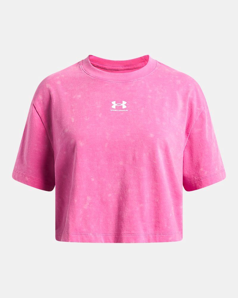 UA Girls Rival Wash Short Sleeve / Pink Frezy