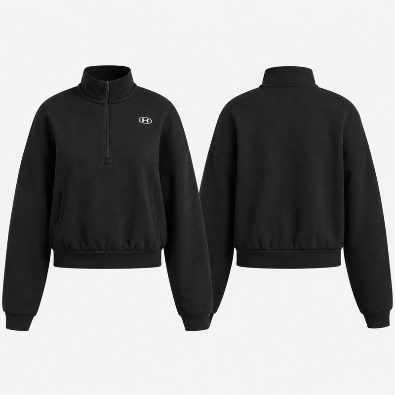 UA Girls Rival Fleece 1/2 Zip / Black