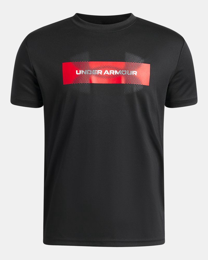 UA Boys Tech™ Graphic Short Sleeve / Black &amp; Red