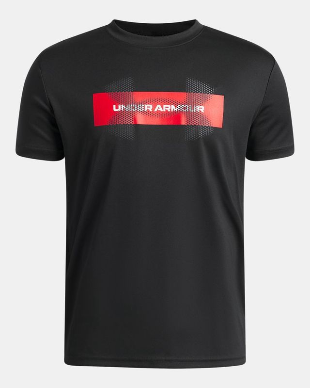 UA Boys Tech™ Graphic Short Sleeve / Black &amp; Red