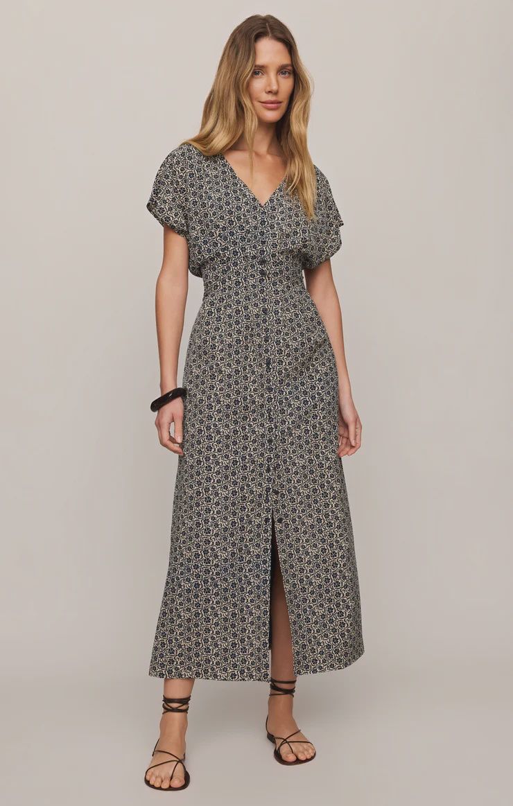 ZSupply/Sanna iris floral midi dress/eclipse