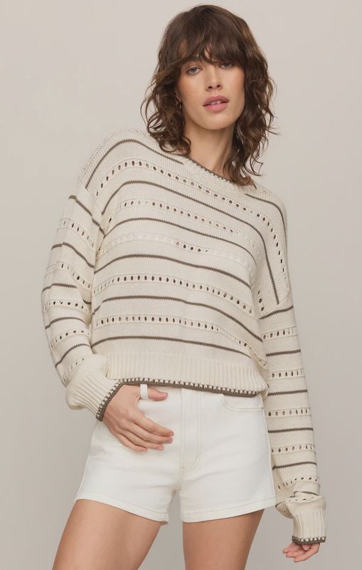 Z Supply/Darby stripe sweater/sandstone