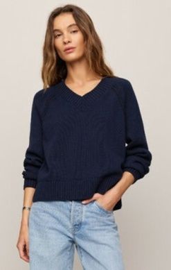 Z Supply/ stratton v-neck sweater/ eclipse
