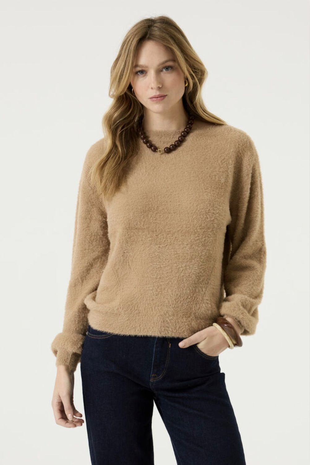 Garcia / Ladies Pullover Sweater / Soft Taupe