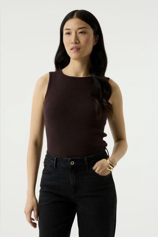 Garcia / Ribbed Sleeveless Top / Hazel Bloom
