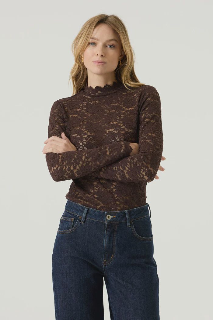 Garcia / Ladies Lace LS Tee / Hazel Bloom