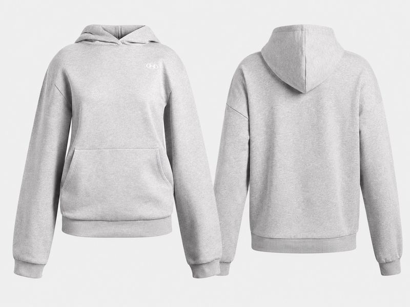 UA Girls Rival Fleece Hoodie / Mod Gray Light Heather