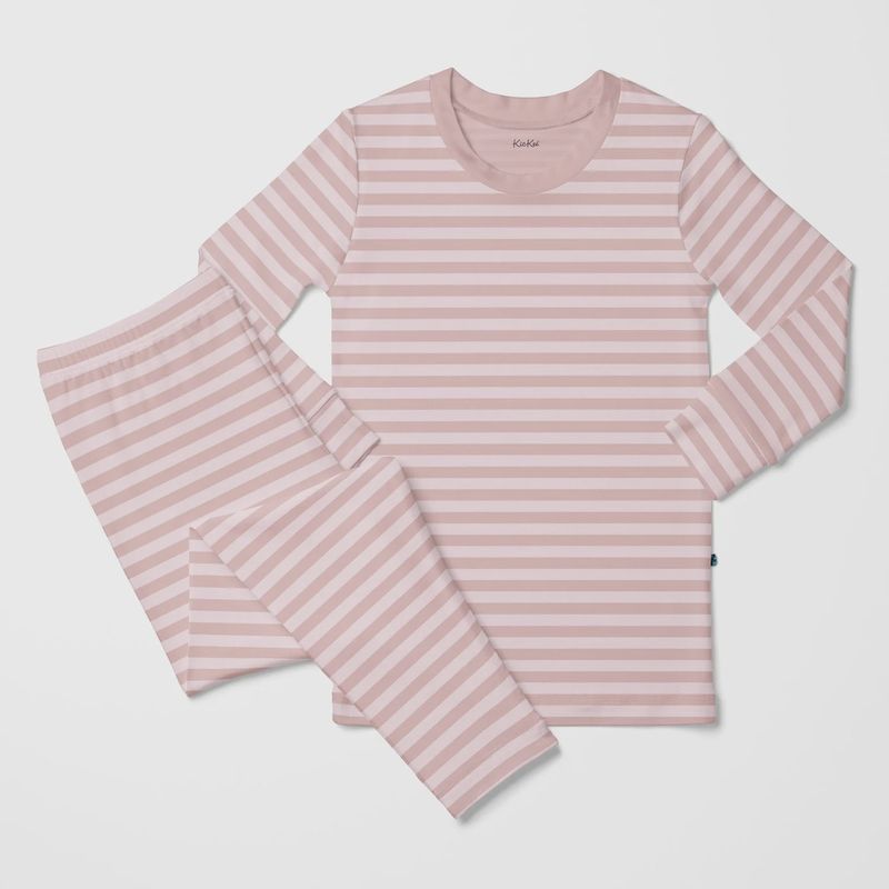 KicKee Pants / Print Long Sleeve Pajama Set / Youth / Blossom Breeze Stripe