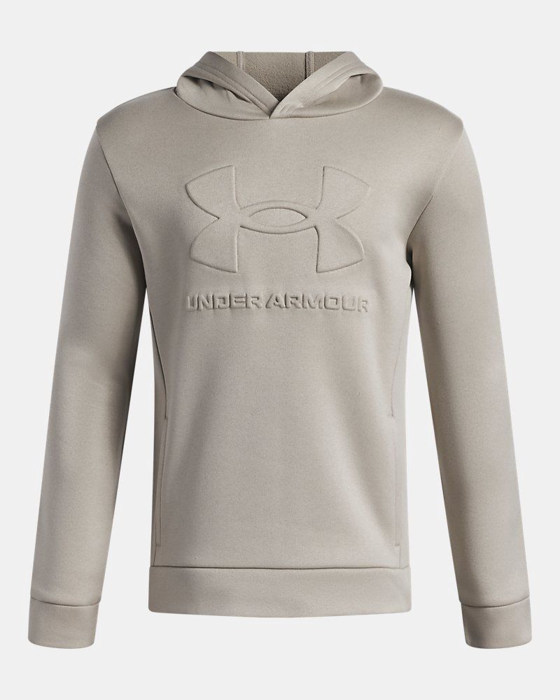 UA Boys Armour Fleece® Embossed Hoodie / Timberwolf Taupe