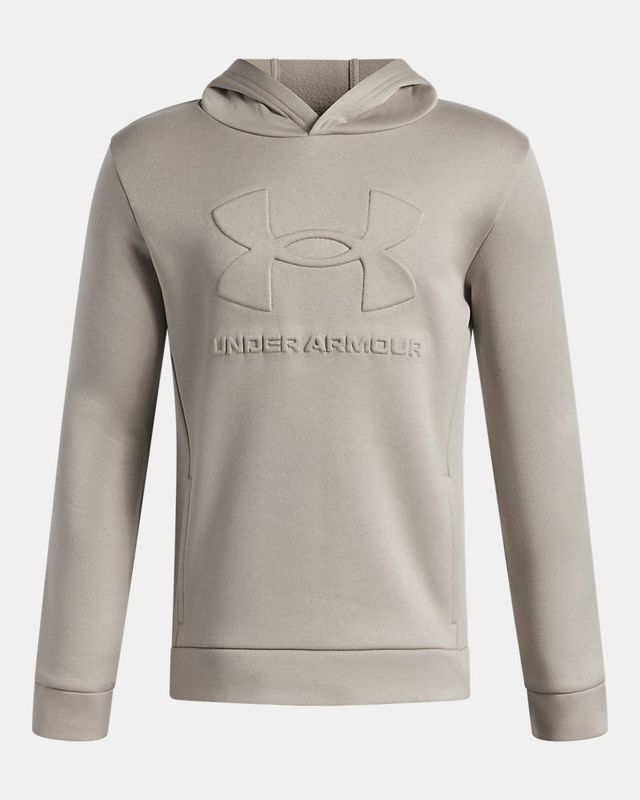 UA Boys Armour Fleece® Embossed Hoodie / Timberwolf Taupe