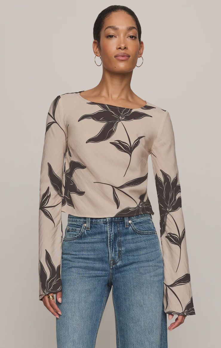 Z Supply/Nia Clem Floral Top/Soft Ecru