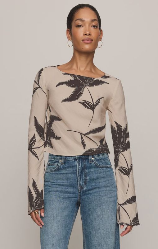 Z Supply/Nia Clem Floral Top/Soft Ecru
