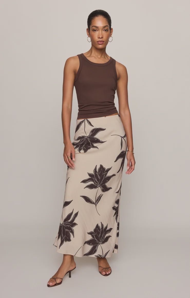 Z Supply/Europa Clem Floral Skirt/Soft Ecru