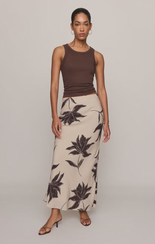 Z Supply/Europa Clem Floral Skirt/Soft Ecru