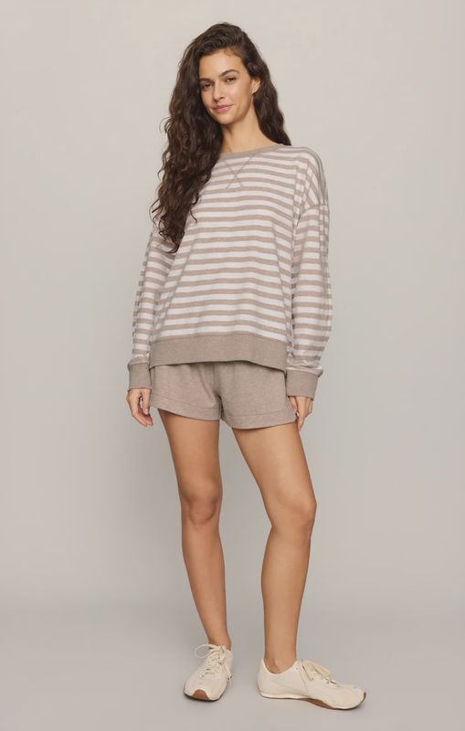 Z Supply/The Everyday Striped Crew/Heather Ash