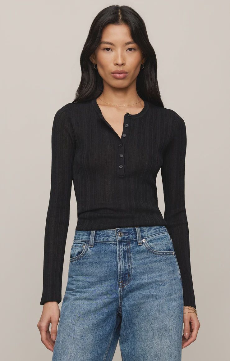 Z Supply/Rowena Fine Knit Sweater/Black