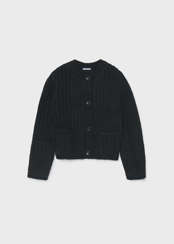 Mayoral / 7344 / Girls English Knit Cardi / Black