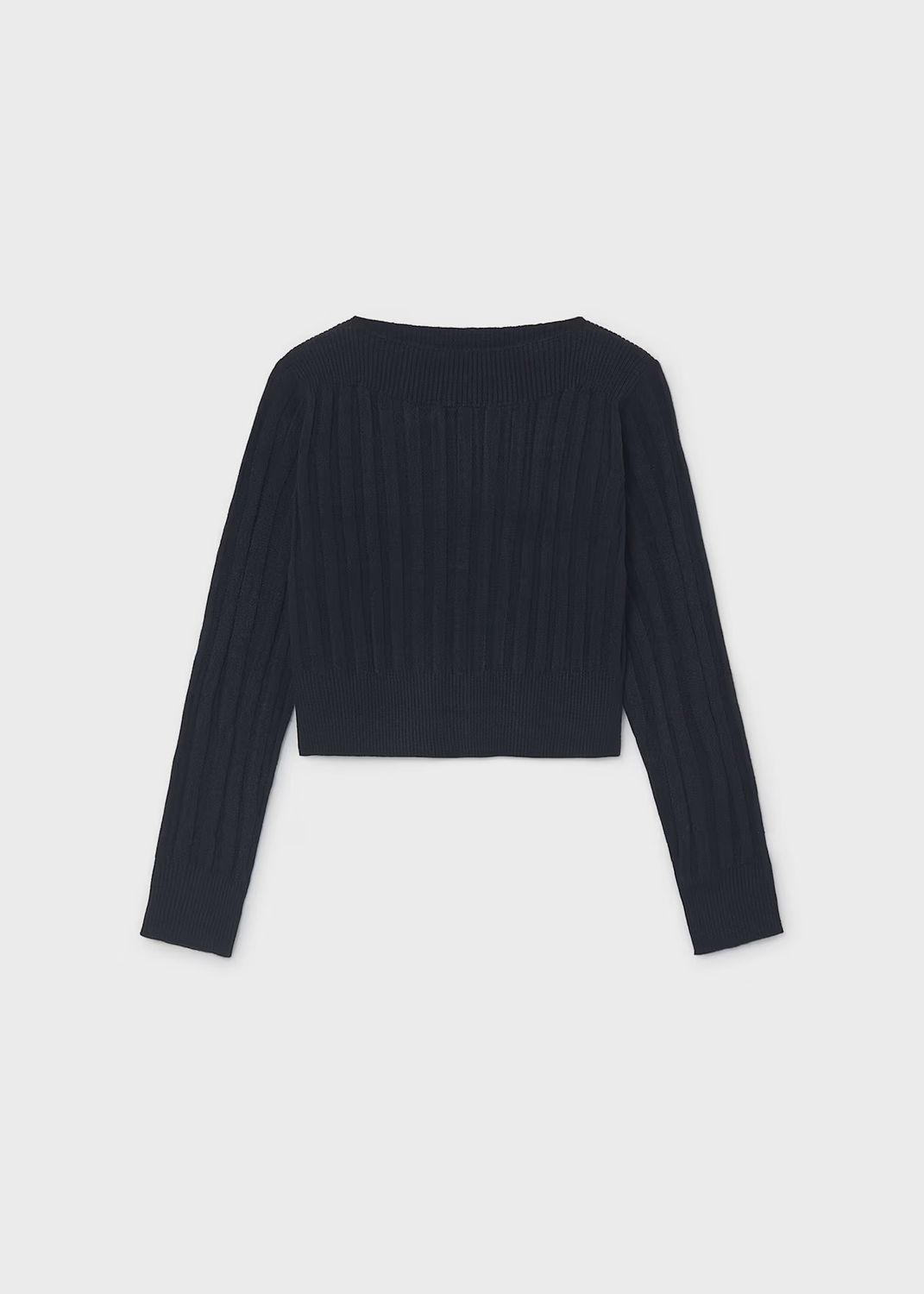 Mayoral / 7066 / Girls Ribbed Knit Top / Navy