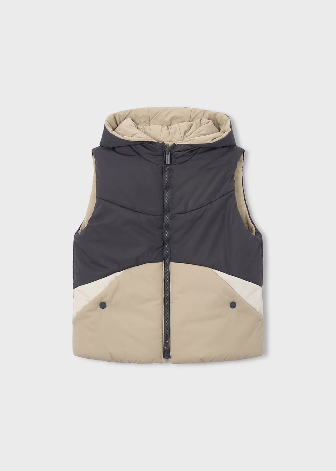 Mayoral / 4312 / Boys Reversible Vest / Hazelnut