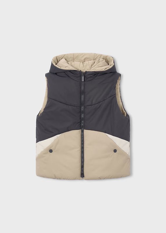 Mayoral / 4312 / Boys Reversible Vest / Hazelnut