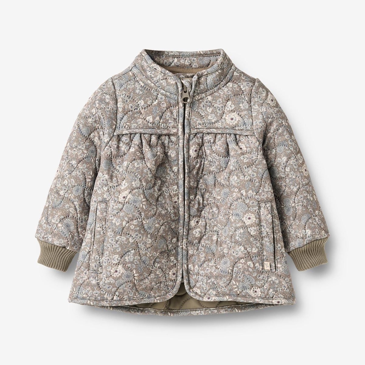 Wheat / Baby Thermo Jacket Thilde / Grey Stone Flowers