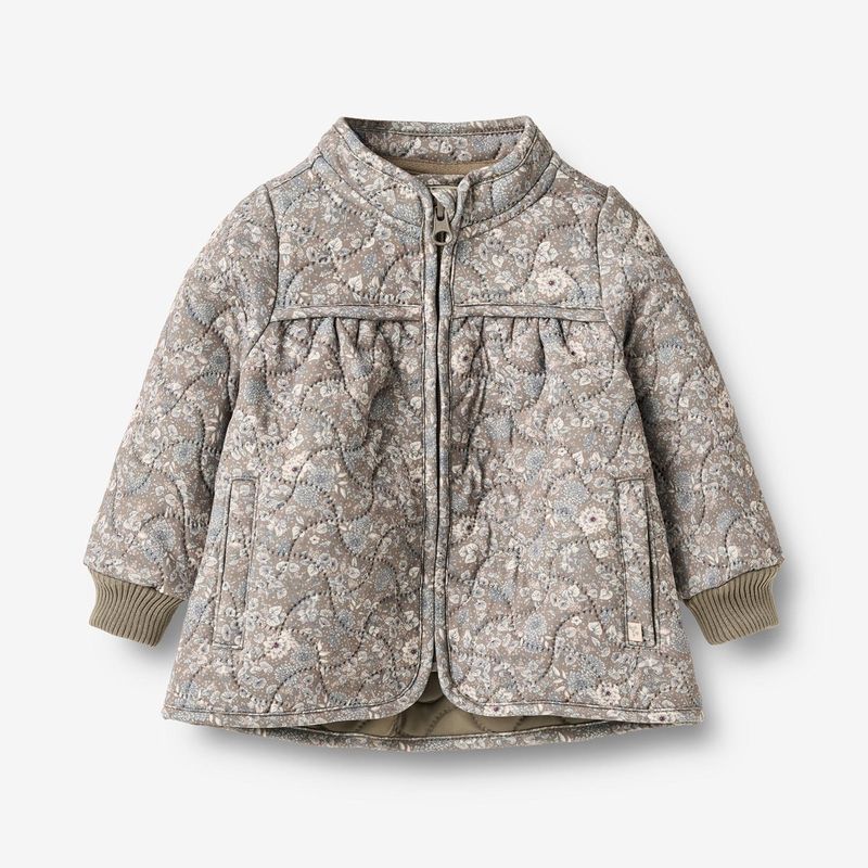 Wheat / Baby Thermo Jacket Thilde / Grey Stone Flowers
