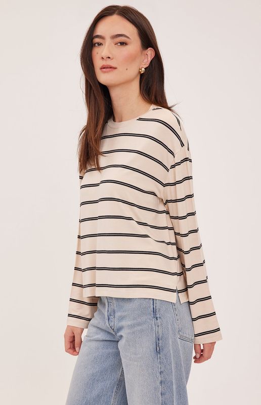 Gentle Fawn / Indy Long Sleeve Top / Cream Stripe
