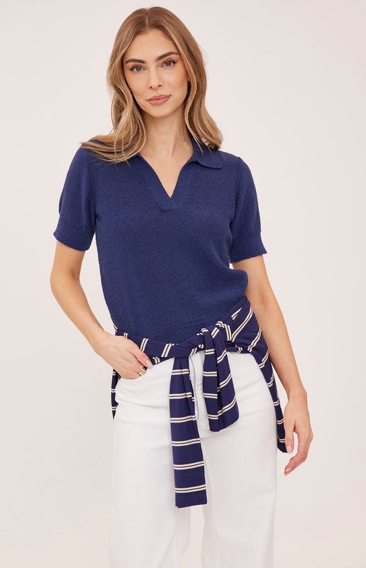 Gentle Fawn / Tatum Knit Top / Navy