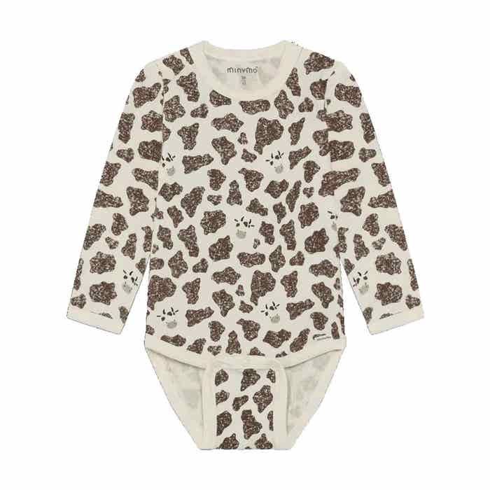 Minymo / Infant LS Bodysuit / Cow Print