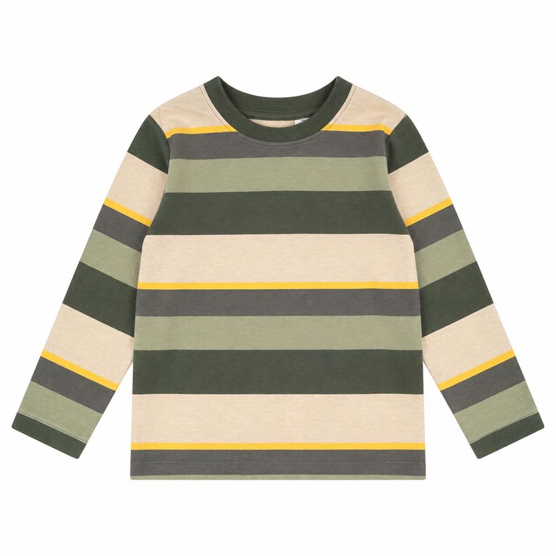 Minymo / Boys Striped LS Tee / Green