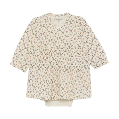 Minymo/Infant Body LS Body Dress AOP/Cream Floral