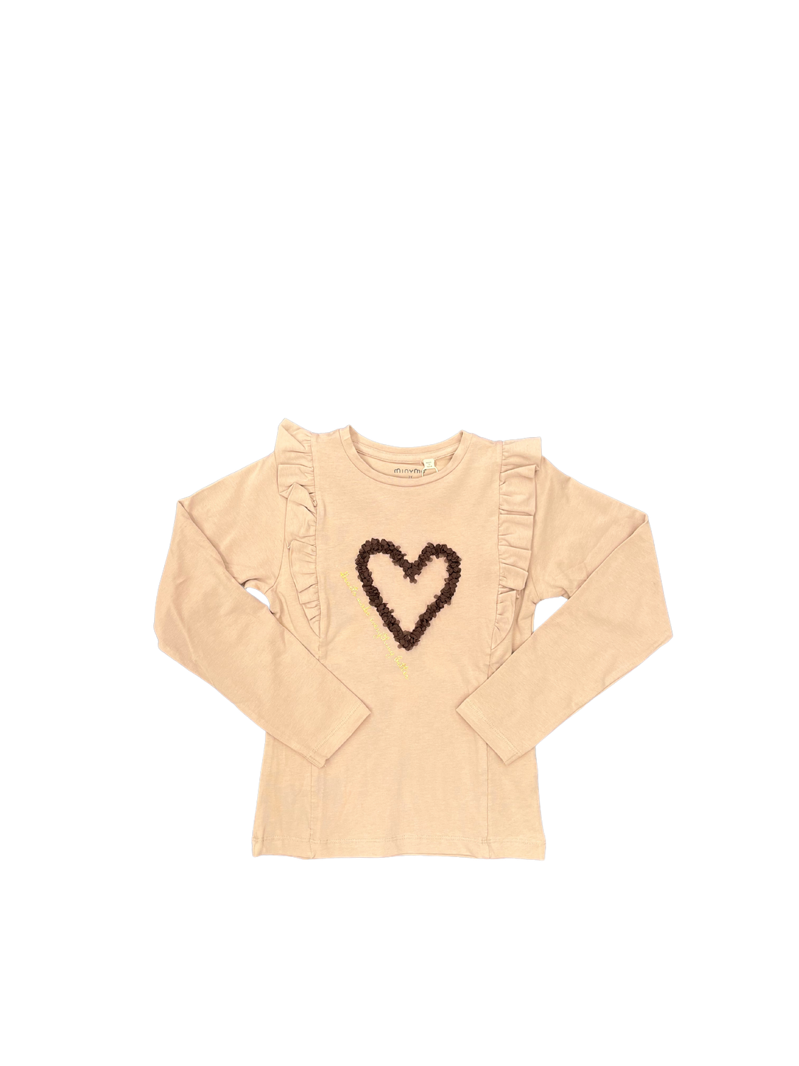 Minymo/Girls Heart Long Sleeve/Light mauve