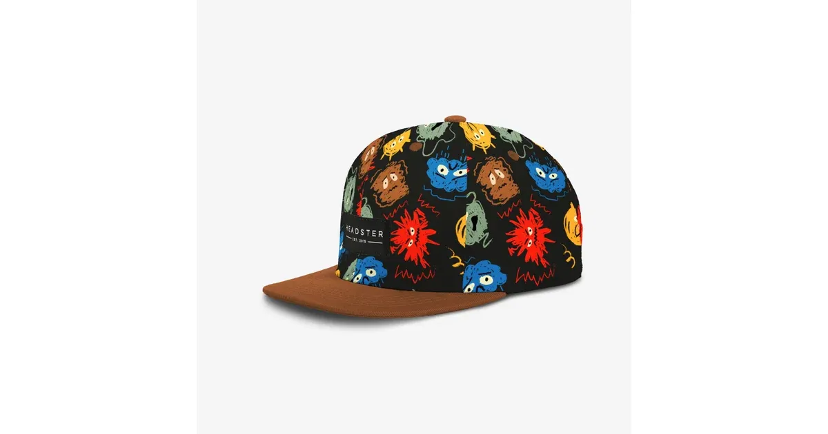 Headster/Snapback Hat/Mood Monsters/Black