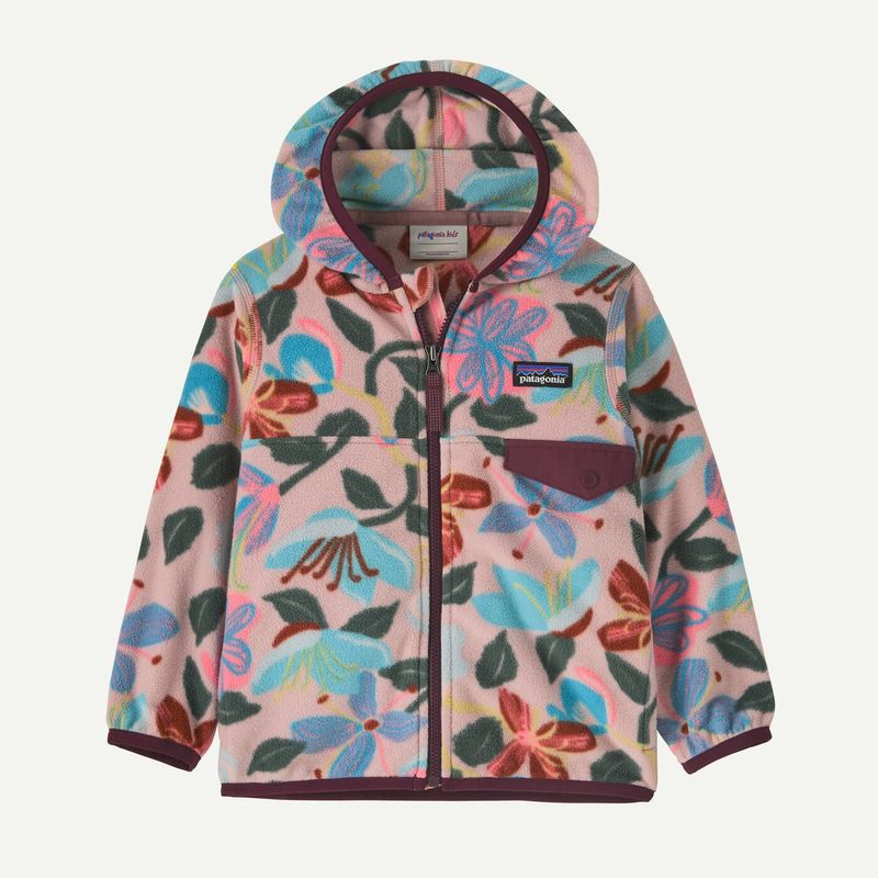 Baby Micro D® Snap-T® Fleece Jacket / Hopes and Blooms: Fuzzy Mauve