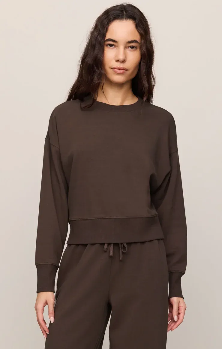 Z Supply/Comeback Sweatshirt/Dark Chocolate