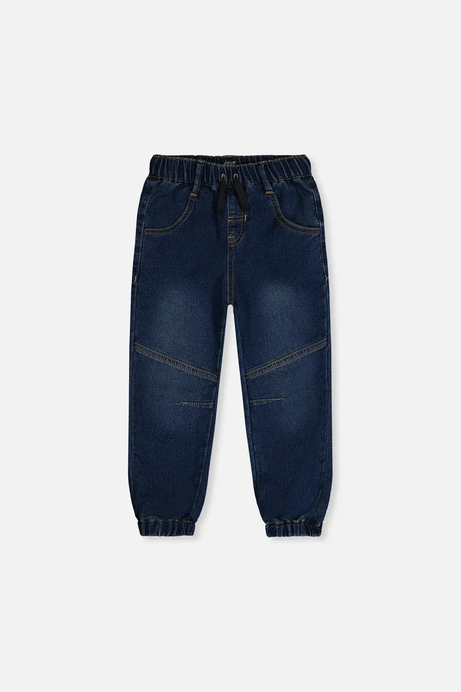 Deux Par Deux/French Terry Denim Joggers Pants/Navy Denim