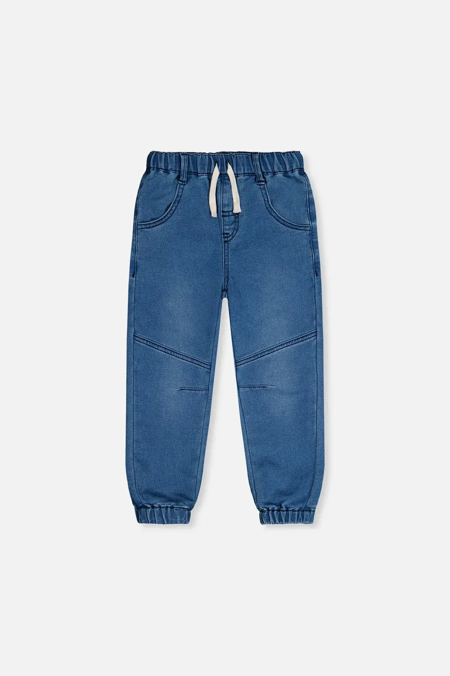 Deux Par Deux/French Terry Denim Jogger Pants/Light Blue Denim