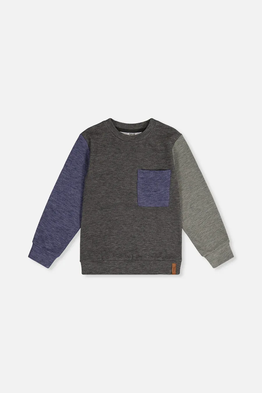 Deux Par Deux/Color Block Brushed Jersey Top With Chest/beluga