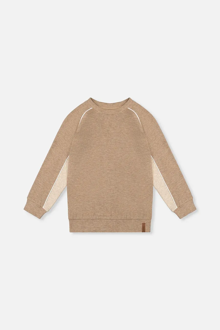 Deux Par Deux/Brushed Jersey Top with Raglan Sleeve/Light taupe