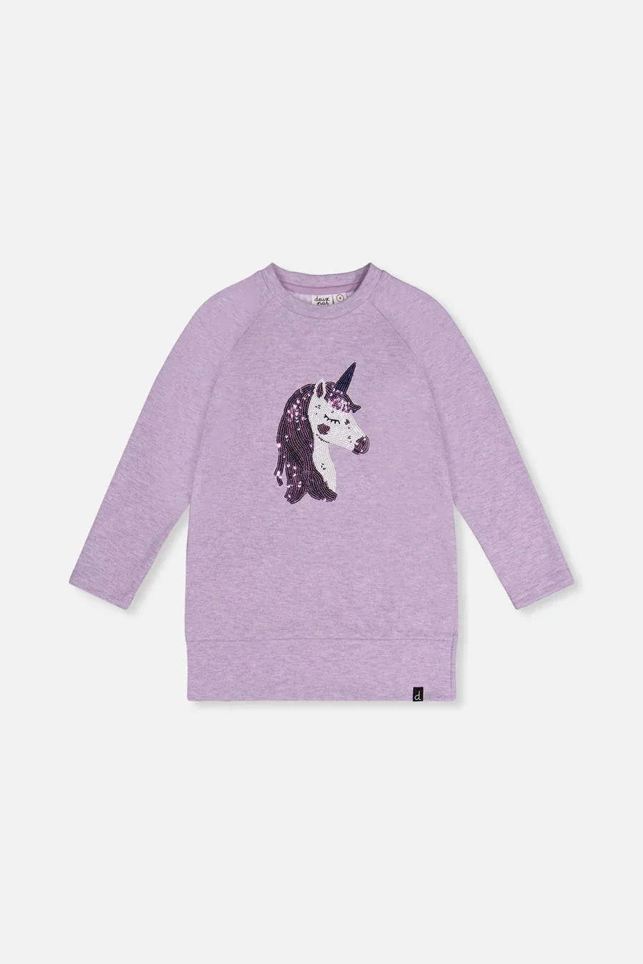 Deux Par Deux/Girls Unicorn tunic/Violet Tulip