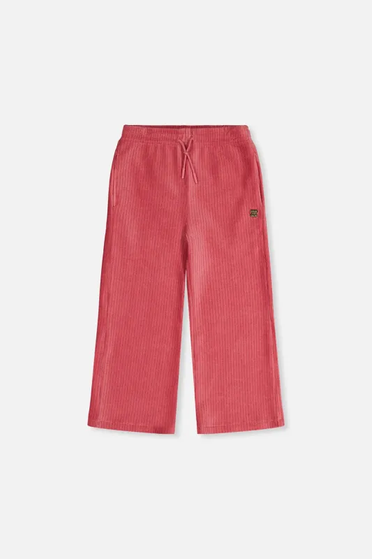 Deux Par Deux/Girls Velour Flare Pants/Rose Wine