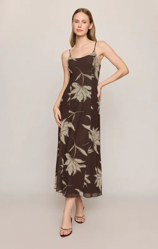 Z Supply/Charisma Floral Midi Dress/Dark Chocolate