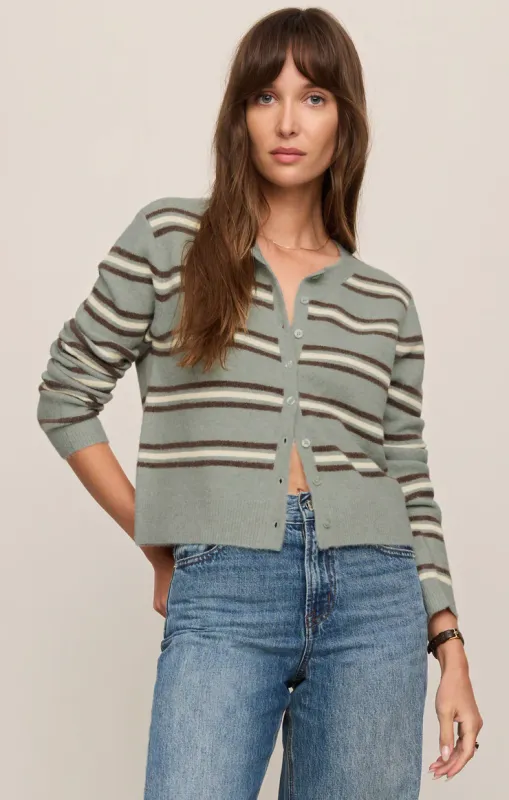 Z Supply/Medina Stripe Cardigan/Aqua Cloud