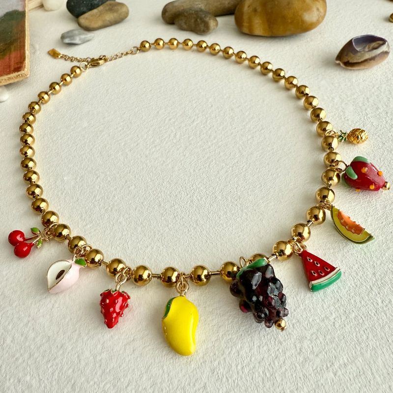 Pika &amp; Bear/Fruit Punch Charm Necklace