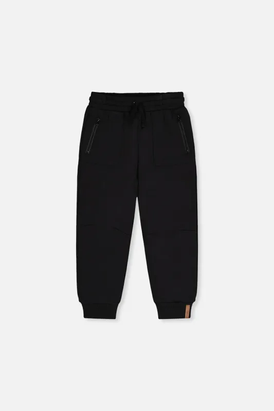 Deux Par Deux/Boys Fleece Sweatpants With Pockets/Anthracite