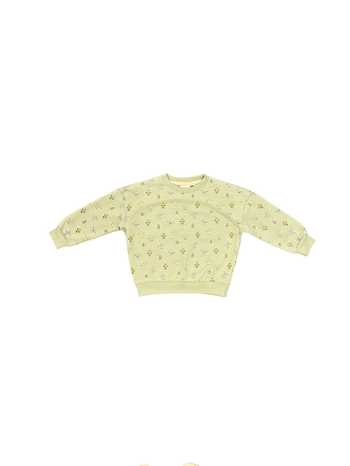 Minymo/ Boys Robots Sweatshirt LS AOP/Green